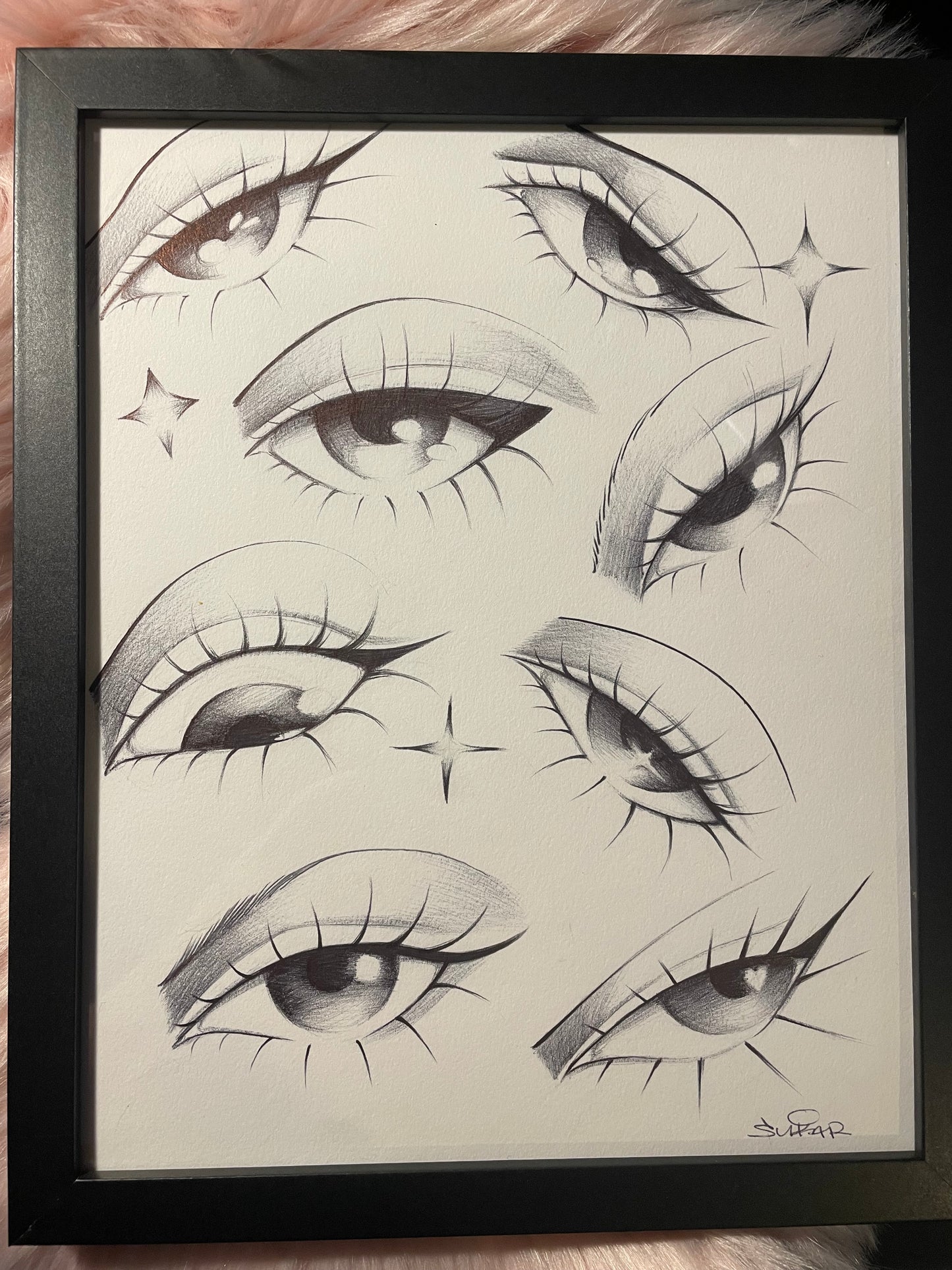 All Eyes on Me original pen drawing