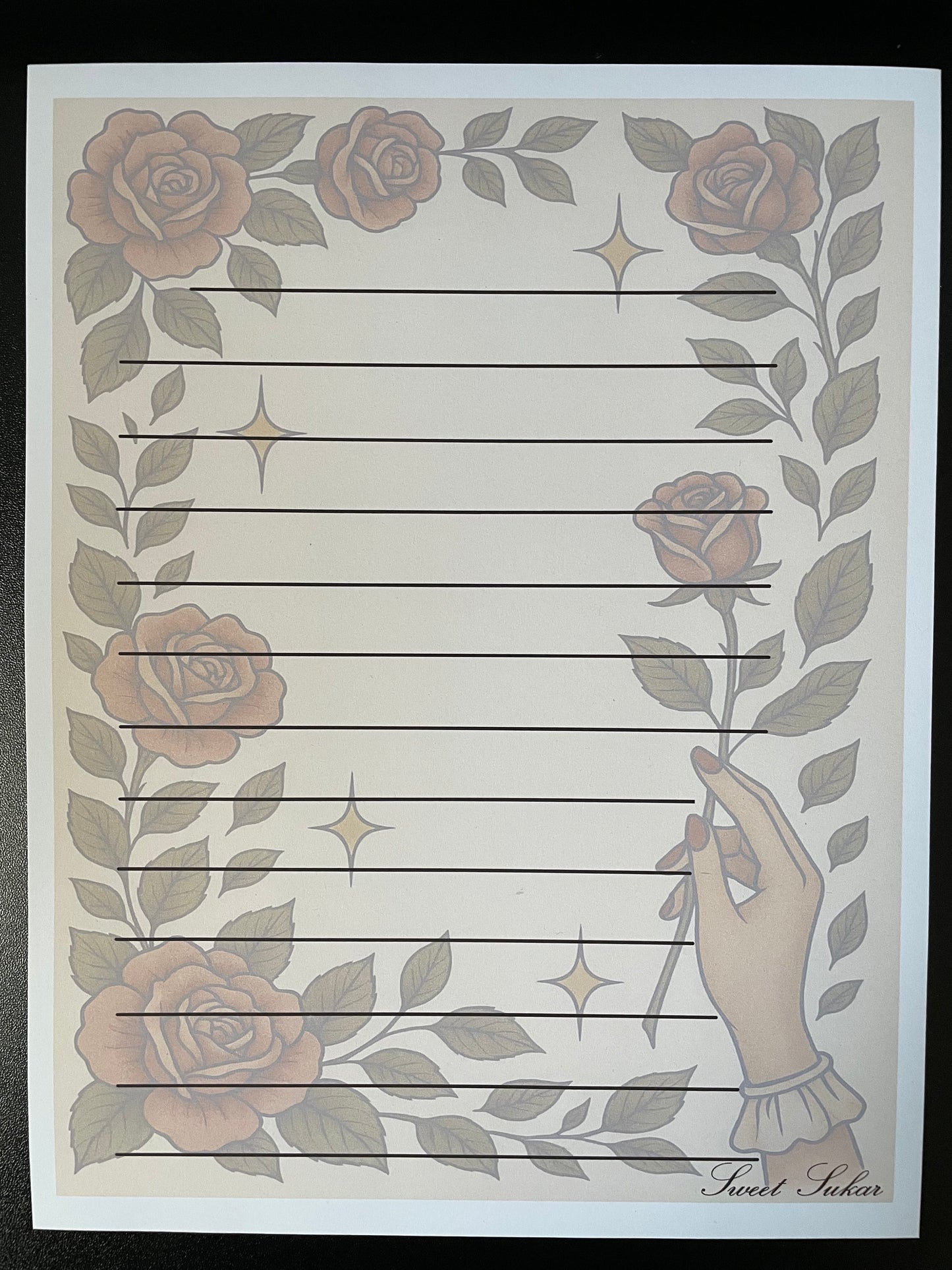 Roses Stationary sheet
