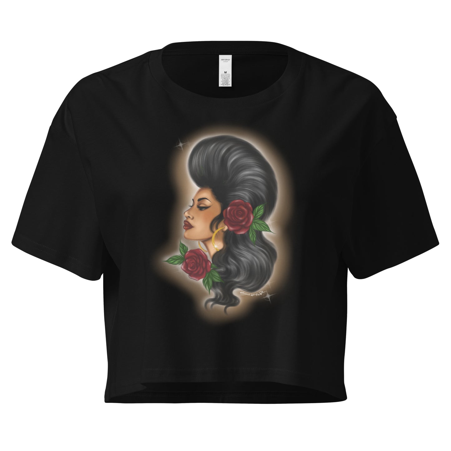 Chican style tee. Womens top, beautiful and powerful