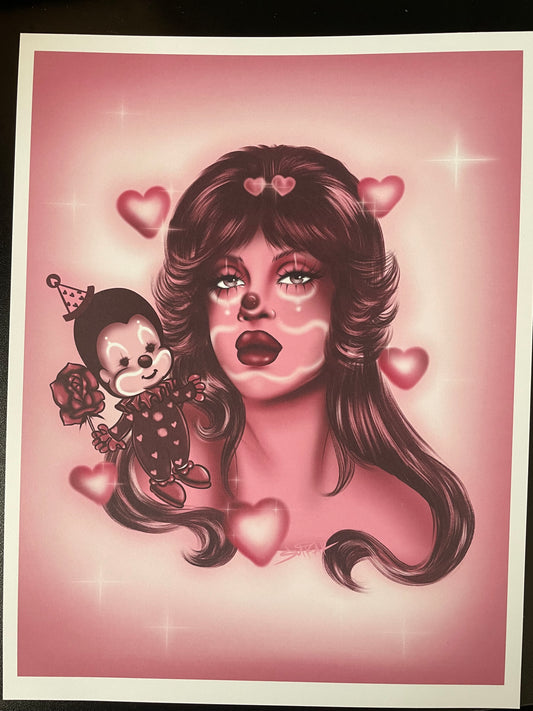 Clowns in Love print