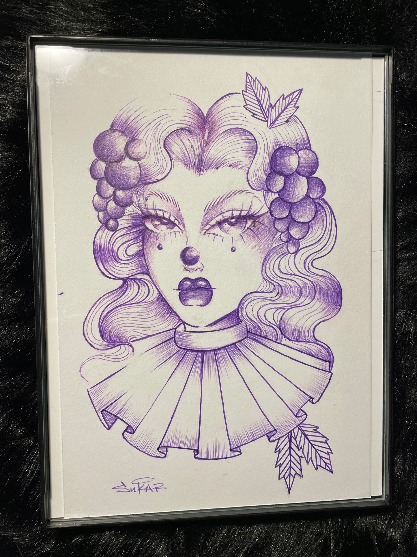 Purp Payasita pen drawing