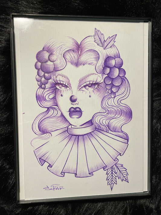 Purp Payasita pen drawing
