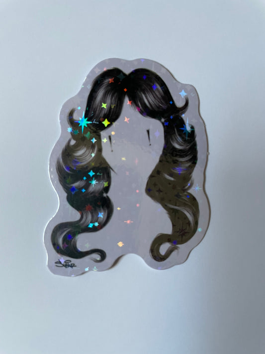 Sparkle hair sticker