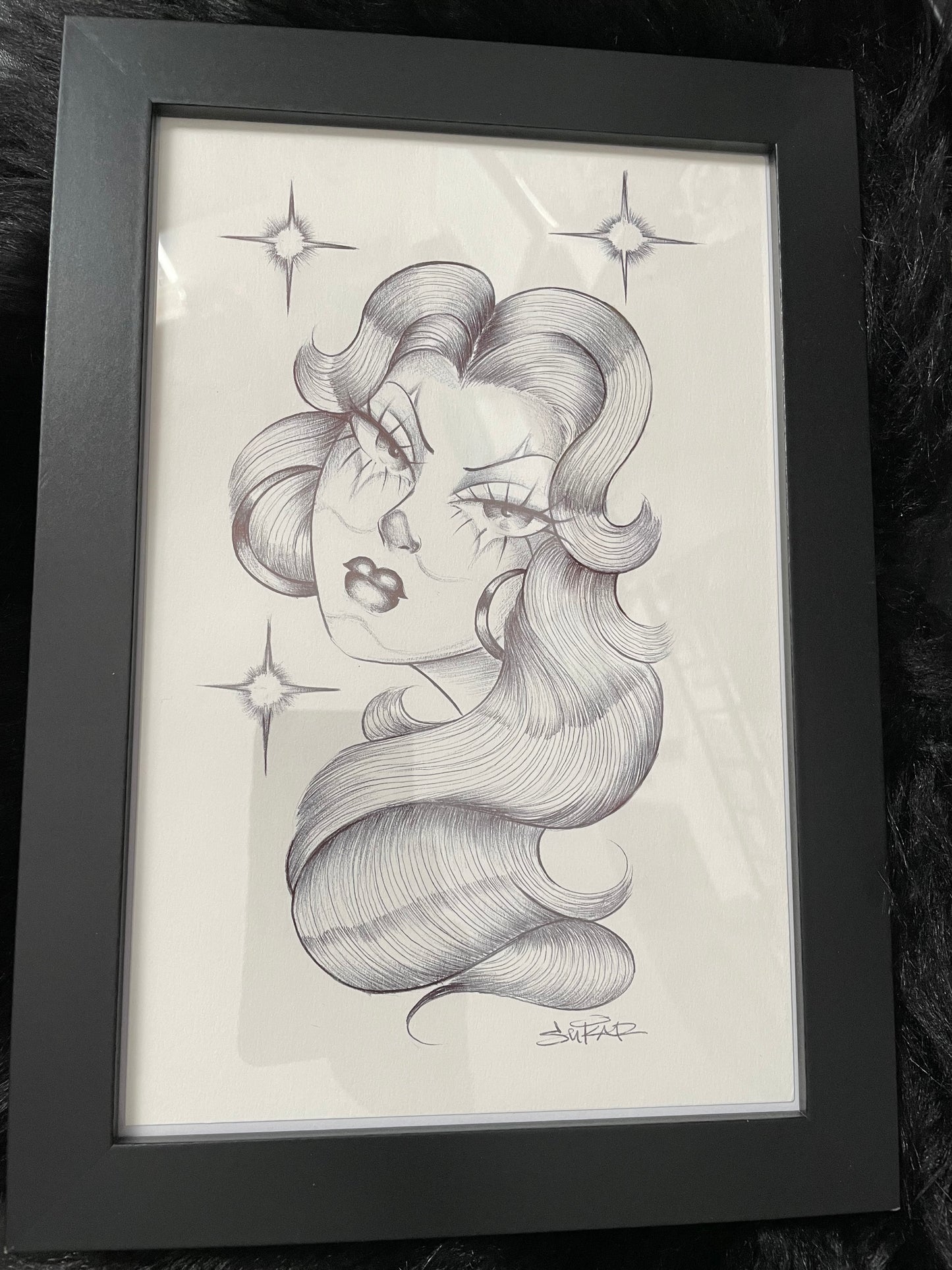 The Hair pen drawing