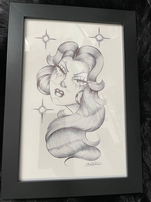 The Hair pen drawing