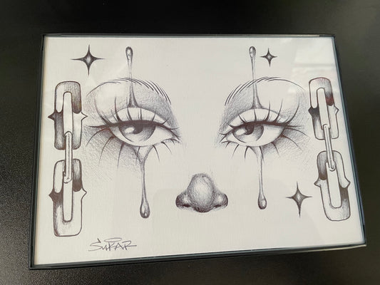 “Look” pen drawing