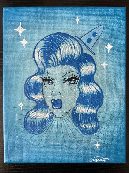 Blue Payasita painting