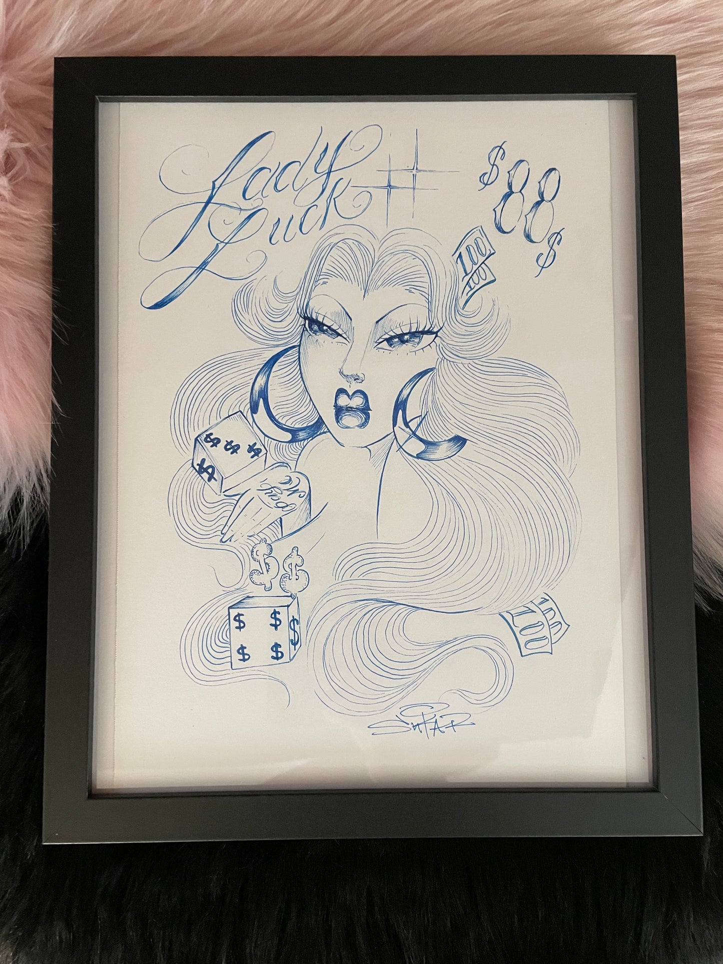Lady Luck original drawing