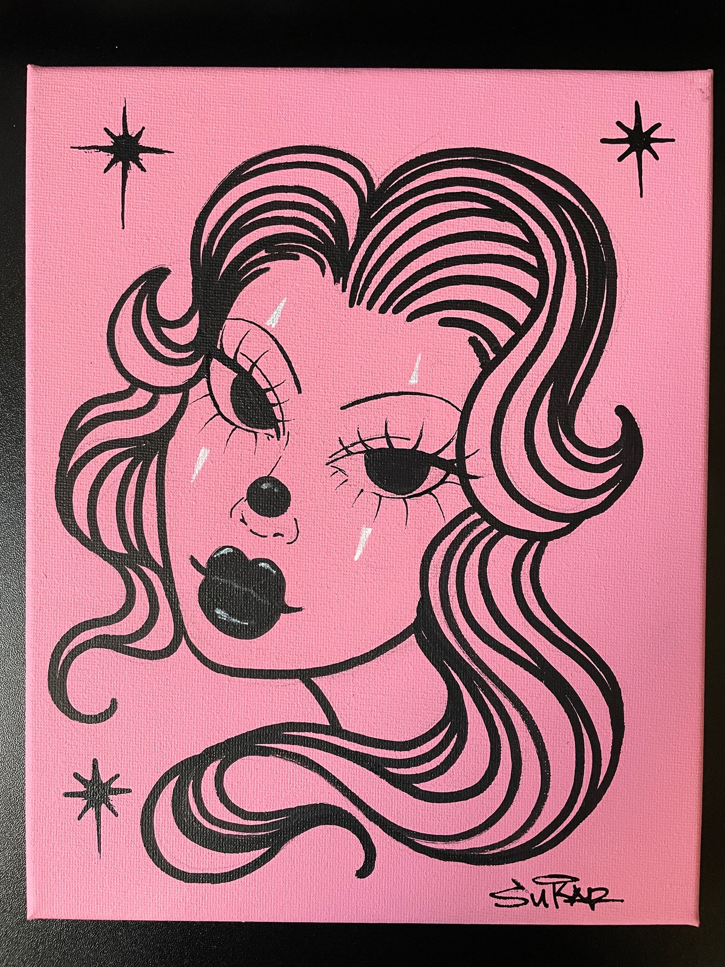 Pretty Little Clown painting