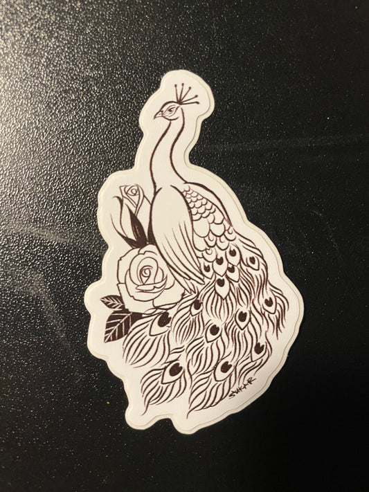 Peacock sticker