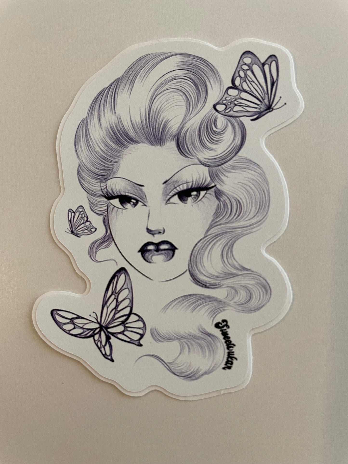 Float Like a Butterfly sticker