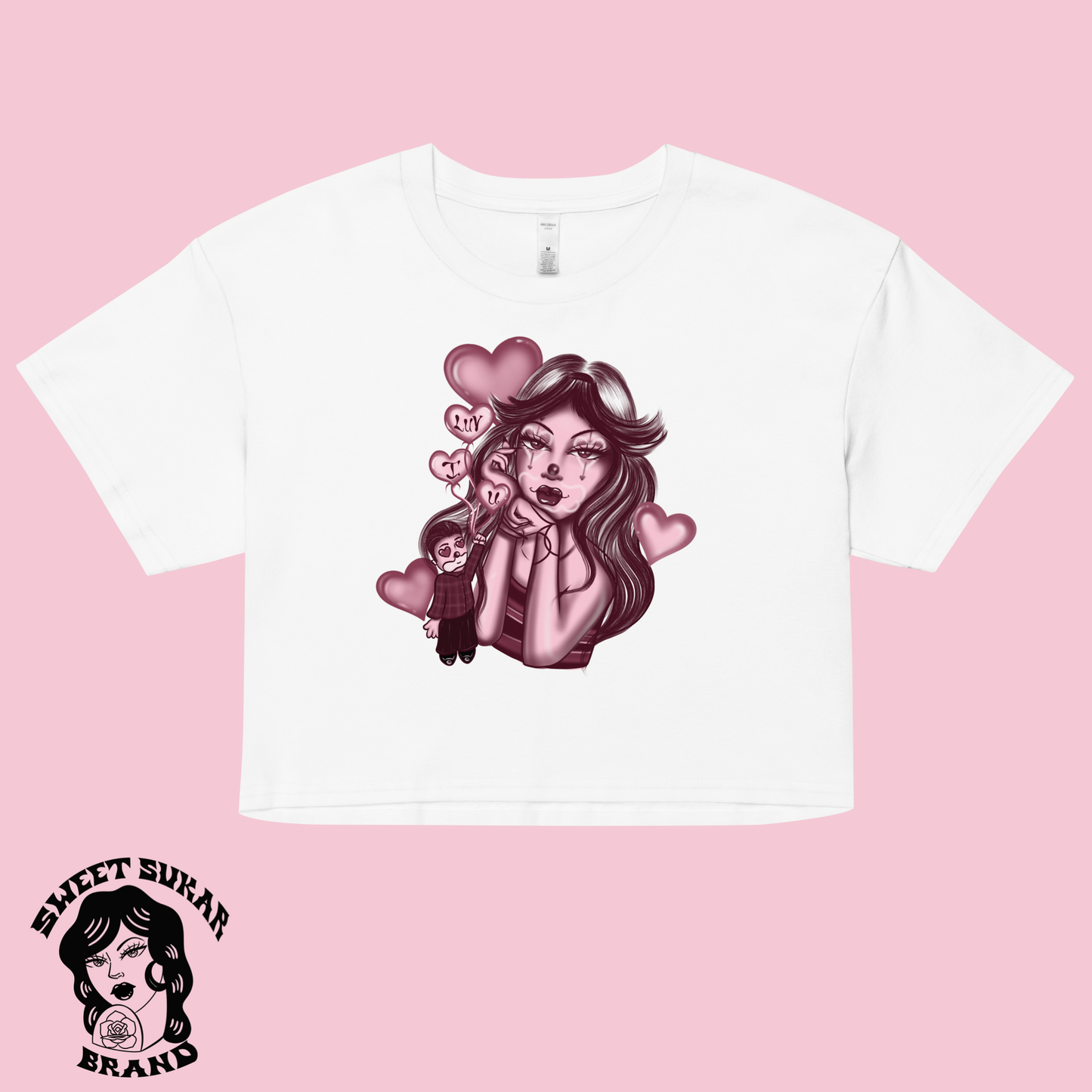 Clowns in Love crop top