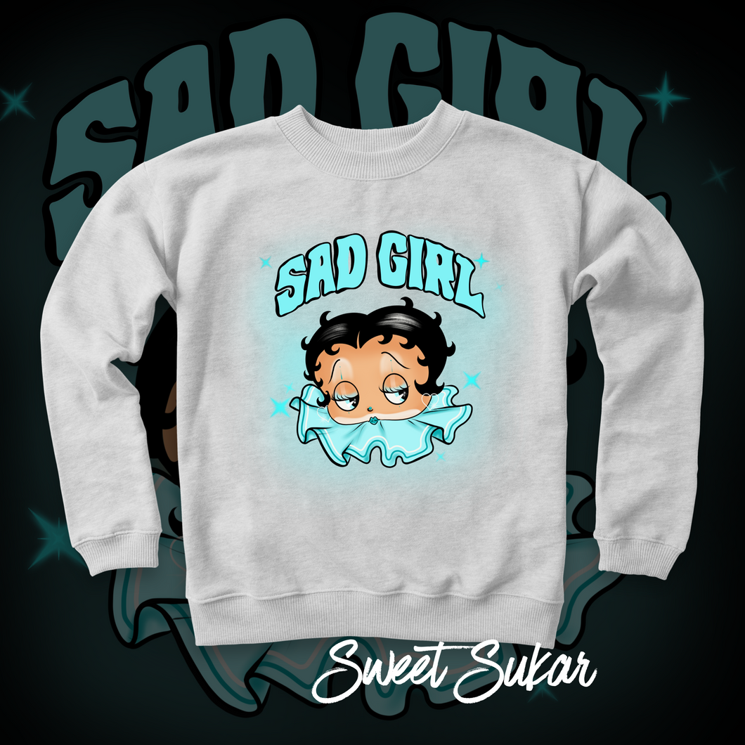 Sad Girl Blue sweater