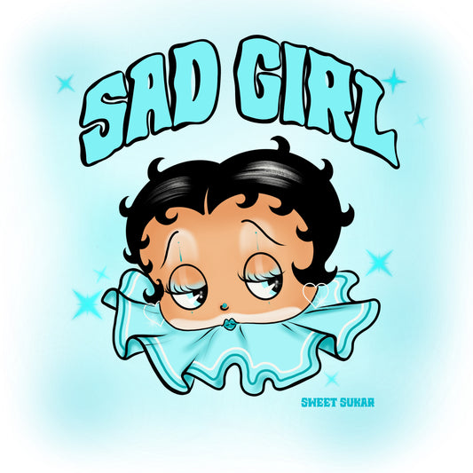 Blue Sad Girl Betty print SALE