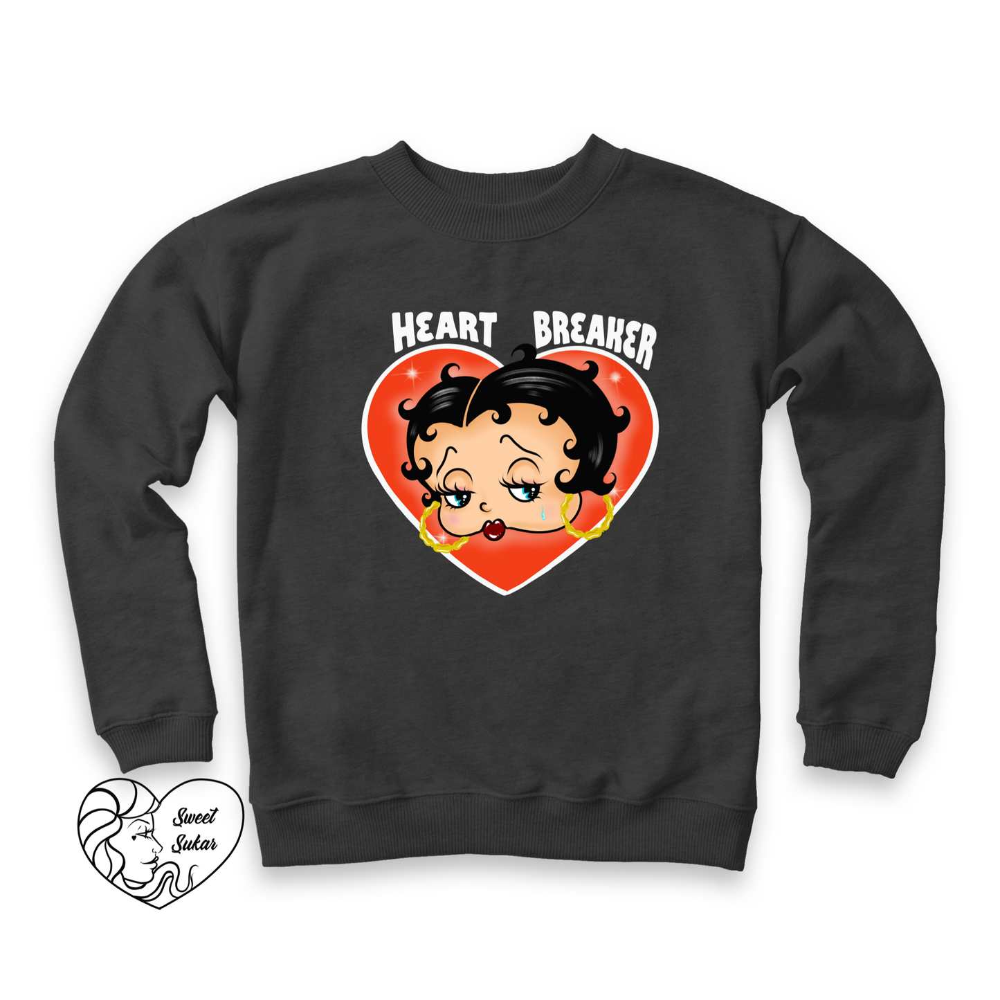 Heart breaker Black Sweater