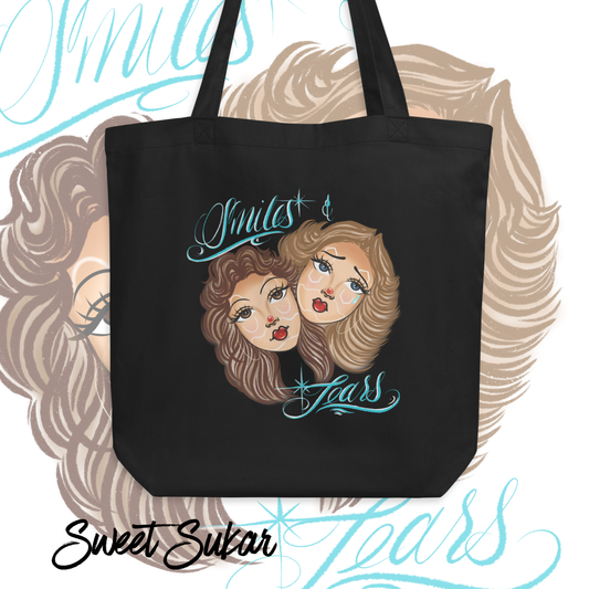 Smiles and Tears tote bag