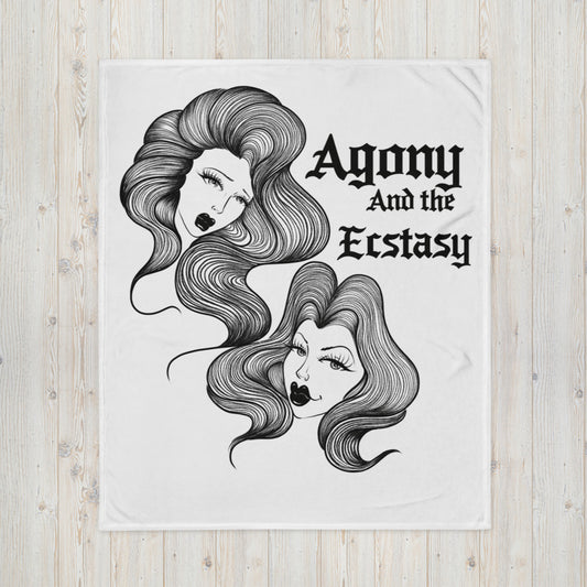 Agony and the Ecstasy Throw Blanket