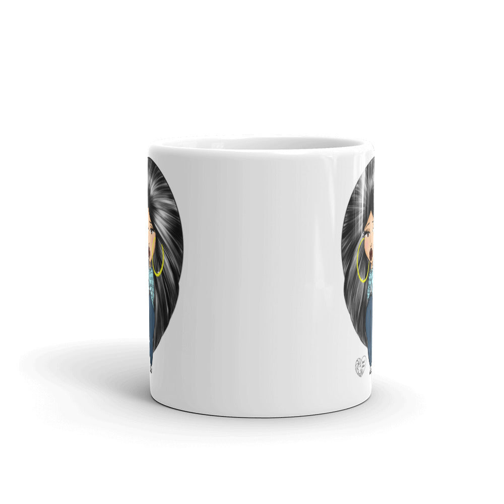 Sad Girl White glossy mug