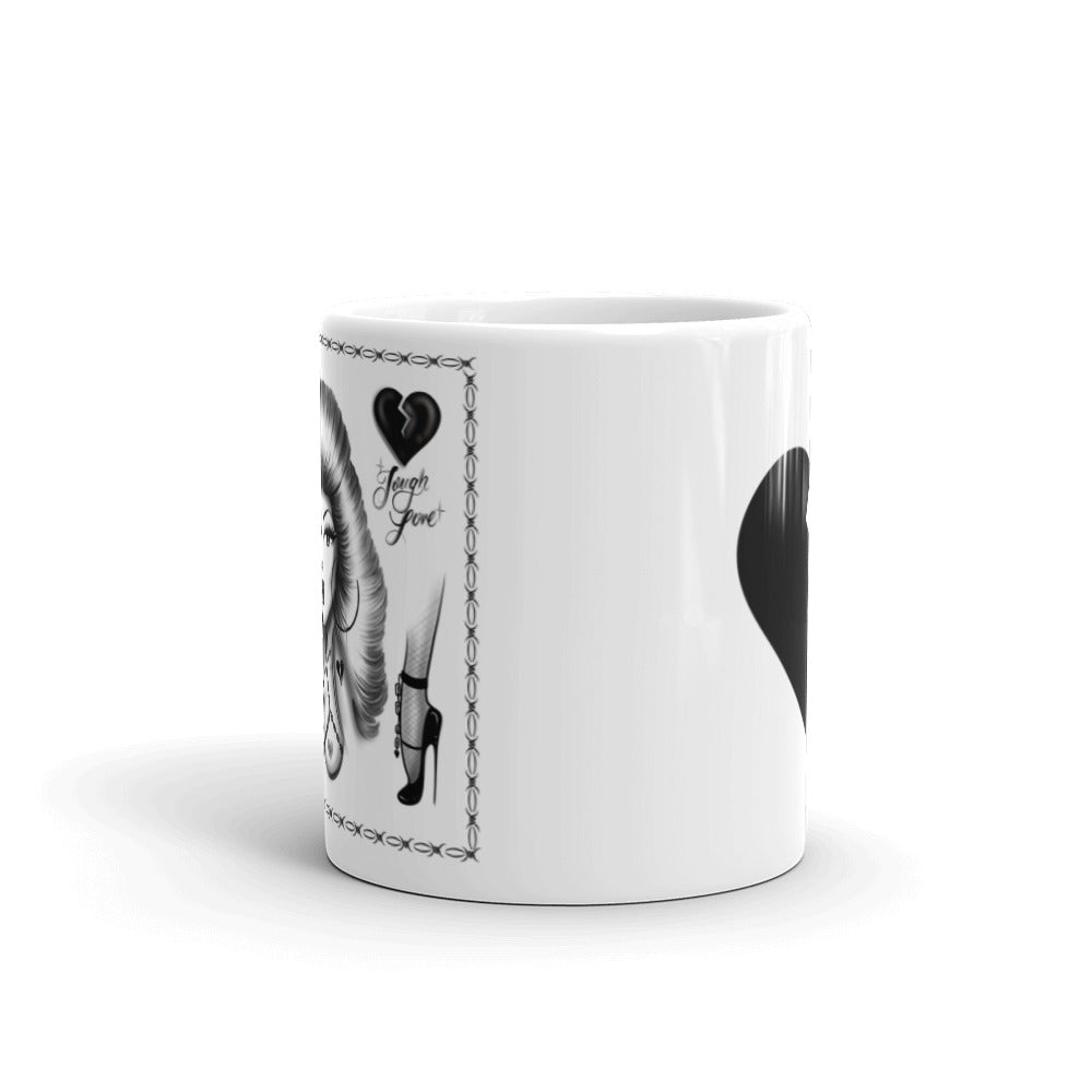 Tough Love White glossy mug