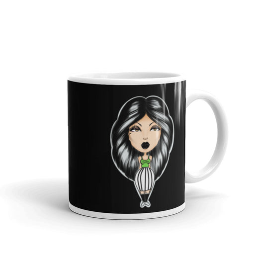 Spooky White glossy mug