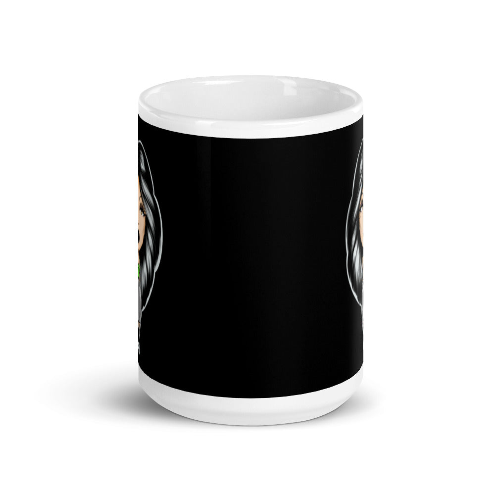 Spooky White glossy mug