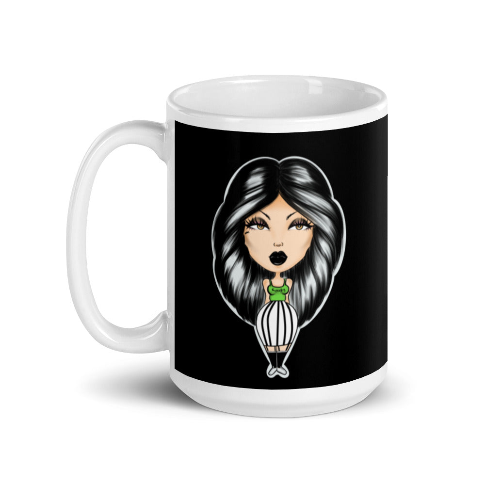 Spooky White glossy mug