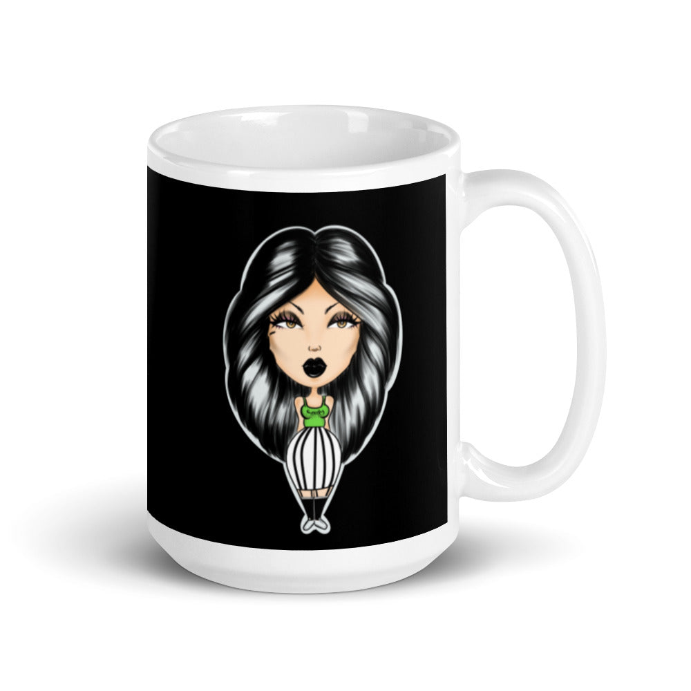 Spooky White glossy mug