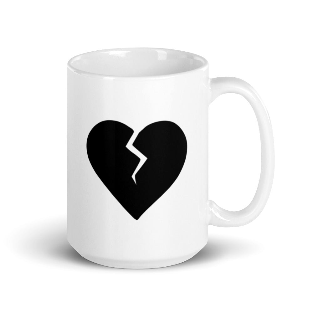 Tough Love White glossy mug